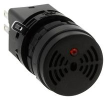IDEC LW1Z-1X4D Buzzer, LED, Continuous, Intermittent, Panel Mount, 20 mA, 80 dB, 12 to 24 V, LW Series