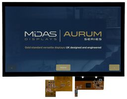 MIDAS DISPLAYS MVT-L101000C TFT LCD, 3.3 V, 10.1 ", 1024 x 600 Pixels, Landscape, RGB, 0.99V