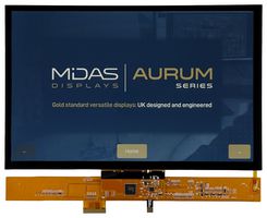MIDAS DISPLAYS MVT-L101001C TFT LCD, 3.3 V, 10.1 ", 1280 x 800 Pixels, Landscape, RGB, 0.99V