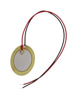 MULTICOMP PRO MPABT-487-RC Piezo Element, with Leads, 0.08 uF, 2.5 kHz, 500 Ohm, 20 mm Dia x 0.1 mm H