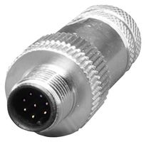 SAME SKY CPM1202-08A-02-MST-M9-67 Sensor Connector, PG9, CPM1202 Series, M12, Male, 8 Positions, Screw Pin, Straight Cable Mount