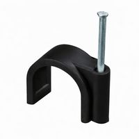 MULTICOMP PRO MP016699 Fastener, Round, Nail Mount Cable Clamp, 3.5 mm, PE (Polyethylene), Black