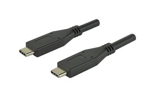 SAME SKY CBL-UC-UC-1 USB Cable, Type C Plug to Type C Plug, 1 m, 3.3 ft, USB 3.2 Gen 1, Black