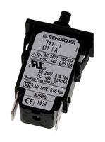 SCHURTER 4400.0047 Thermal Circuit Breaker, Reset Type, T11-211 Series, 2 A, 1 Pole, 48 V, 240 V, Panel