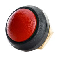 ITW SWITCHES 48-1-RB-N-RD-B Industrial Pushbutton Switch, Bushing, 48-EM Series, 13.6 mm, SPST-NO-DB, Momentary, Round Domed