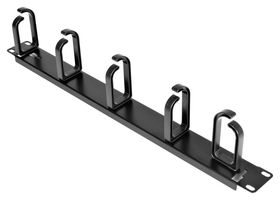 STARTECH CABLMANAGER2 Cable Organiser, 1U/Steel/Blk/D-Ring Hook, Cable Management Panel, 19" 2 or 4-Post Server Racks