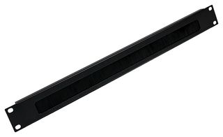 STARTECH CMBRUSH1U Cable Organiser, 1U/Steel/Blk/Horizontal, Cable Management Panel, 19" 2 or 4-Post Server Racks