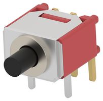 TE CONNECTIVITY - ALCOSWITCH DMPS2P1B1PPRG05 Pushbutton Switch, DMP Series, SPDT, On-(On), Plunger, Black