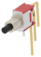 TE CONNECTIVITY - ALCOSWITCH DMPS1P2B3TPRG05 Pushbutton Switch, DMP Series, 4.95 mm, SPDT, On-(On), Plunger, Black