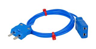 LABFACILITY EXT-K-C1-2.0-MP-MS-JIS Sensor Cable, 7/0.2mm Core, K Type Thermocouple Plug, K Type Thermocouple Receptacle, 2 Positions