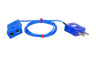 LABFACILITY EXT-K-C1-3.0-SP-SS-JIS Sensor Cable, 7/0.2mm Core, K Type Thermocouple Plug, K Type Thermocouple Receptacle, 2 Positions