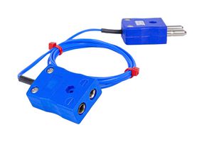 LABFACILITY EXT-K-C1-2.0-SP-SS-JIS Sensor Cable, 7/0.2mm Core, K Type Thermocouple Plug, K Type Thermocouple Receptacle, 2 Positions