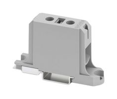 PHOENIX CONTACT 1086465 DIN Rail Mount Terminal Block, High Current, Grey, 2 Ways, 6 AWG, 0 AWG, 50 mm², Screw, 154 A