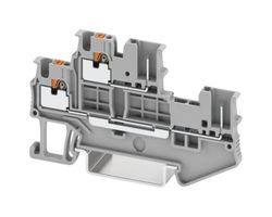 PHOENIX CONTACT 3212439 DIN Rail Mount Terminal Block, Grey, 4 Ways, 26 AWG, 16 AWG, 1.5 mm², Push In, 16 A