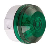 MOFLASH SIGNALLING LED195-01WH-04 Beacon, Green, Continuous/Flashing, 20 V, IP65, 104 mm Dia, 73 mm H, -25 to 55 °C