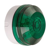MOFLASH SIGNALLING LED195-01WH-SB-04 Beacon, Green, Continuous/Flashing, 20 V, IP65, 104 mm Dia, 65 mm H, -25 to 55 °C