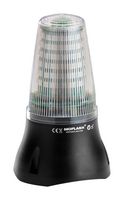 MOFLASH SIGNALLING LEDA125-02-05 Signal Light, Transparent, Standard Flash/Double Flash/Rapid Flash/Static Mode, 1 Tone, 90dBA, 24V