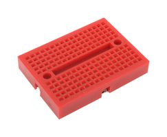 MIKROELEKTRONIKA MIKROE-1137 Breadboard, Mini, Solderless, Self-Adhesive, Plastic, Red, 170 Tie Points