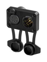 NEUTRIK NC5FM-TOP XLR Connector, 10 Contacts, Plug, Receptacle, Panel PCB Mount, Gold Plated Contacts
