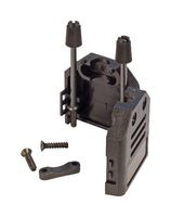 L-COM SD121-09 D Sub Backshell, SD121 Series, DE, 180°, PP (Polypropylene) Body