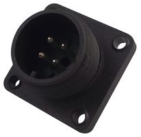 HIRSCHMANN CM02E14S-2P Circular Connector, Standard Circular Connector, Panel Mount Plug, 4 Contacts, Screw Pin
