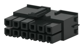 AMPHENOL COMMUNICATIONS SOLUTIONS 10174854-12BLF Heavy Duty Connector Base, 12 Position, 5.7mm Pitch, Minitek Pwr 5.7 Series, Cable Mount