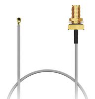 GCT CAB602RF-0100-A-1 RF / Coaxial Cable Assembly, 3.9 ", 100 mm, 1.13mm, IPEX MHFI Right Angled Plug