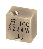 BOURNS 3224W-1-200E Trimmer, Multi Turn, Cermet, Top Adjust, 20 ohm, Surface Mount, 12 Turns