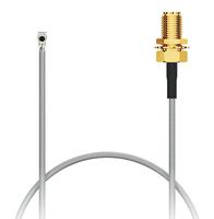 GCT CAB424RF-0100-A-1 RF / Coaxial Cable Assembly, 3.9 ", 100 mm, 1.37mm, IPEX MHF4L LK Right Angled Plug