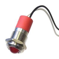OSHINO LAMPS PL12SL125 LED Panel Mount Indicator, 520nm, 140 deg, Green, 110 V, 12 mm, 20 mA, 800 mcd, IP67