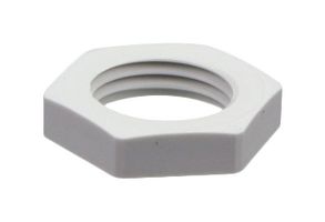 PFLITSCH 1420/216 Locknut, Light Grey, M16 x 1.5, Nylon (Polyamide), 5 mm