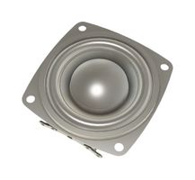 PUI AUDIO AS03704PS Speaker, Round with Square Frame, Standard Temp Grade, 76 dB, 170 Hz, 4 Ohm, 6 W, 100 Hz to 20 kHz