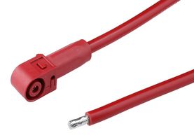 MOLEX 2319533015 Battery Power Cord, SideWize R/A Receptacle to Free End, Red, 500 mm