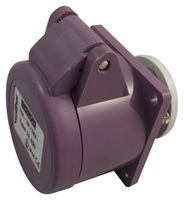 WALTHER 10400 Pin & Sleeve Connector, 50/60Hz, Norvo, 16 A, 24 V, Panel Mount, Outlet, 2P, Violet