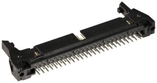3M N3433-6302RB Pin Header, Long Latch, Wire-to-Board, 2.54 mm, 2 Rows, 50 Contacts, Through Hole Straight, 3000
