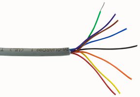 ALPHA WIRE 5018C SL005 CABLE, 24AWG, 8CORE, 30.5M, SLATE