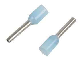 PRO POWER PET1125 Wire Ferrule, Single Wire, 24 AWG, 0.25 mm², 7 mm, Blue, German Single