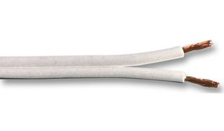 MULTICOMP PRO TEM0622-2009 WHITE 100M Multicore Cable, Figure 8 Speaker, Per M, Unscreened, 2 Core, 0.22 mm²