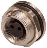 BINDER 09 0404 80 02 Circular Connector, Subminiature Circular Connector, 712 Series, Panel Mount Receptacle, 2 Contacts