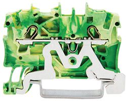 WAGO 2001-1207 DIN Rail Mount Terminal Block, 2 Ways, 22 AWG, 14 AWG, 1.5 mm², Clamp, 17.5 A