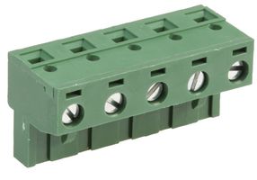 MULTICOMP PRO MC000219 Pluggable Terminal Block, 7.62 mm, 5 Ways, 24 AWG, 14 AWG, Screw