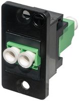 TUK KOLADXBPM Fiber Optic Adapter, Singlemode, LC APC Duplex, LC APC Duplex, Straight Panel Adapter