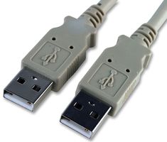 PRO SIGNAL PSG90001 USB Cable, Type A Plug to Type A Plug, 3 m, 9.8 ft, USB 1.1, Grey