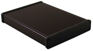 HAMMOND 1455R2202BK Metal Enclosure, 1455 Series, Extruded With Plastic End Panels, Small, Extruded Aluminium, 30.5 mm