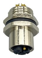 NORCOMP 859-LP5-203R004 SENSOR CONN, M12, 5POS, RCPT, PANEL