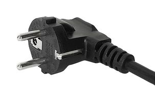 SCHURTER 6004.0215. PWR CORD, IEC C13-CEE 7/7 PLUG R/A, BLK