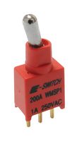 E-SWITCH 200AWMSP1T2A1M2RE. TOGGLE SWITCH, SPDT, 0.4VA, 20V, PCB