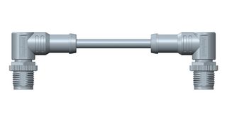 AMPHENOL LTW M12A08MR-12AMR-SBA05 CABLE ASSY, M12 R/A PLUG-PLUG, 19.7"