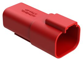 AMPHENOL SINE/TUCHEL AT04-4P-RED AUTOMOTIVE HOUSING, RCPT, 4POS, 13A, RED
