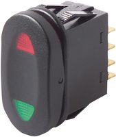 ZF KMD3CMB8BBBRG2 SWITCH, ROCKER, DPDT, 21A, 250V, BLACK